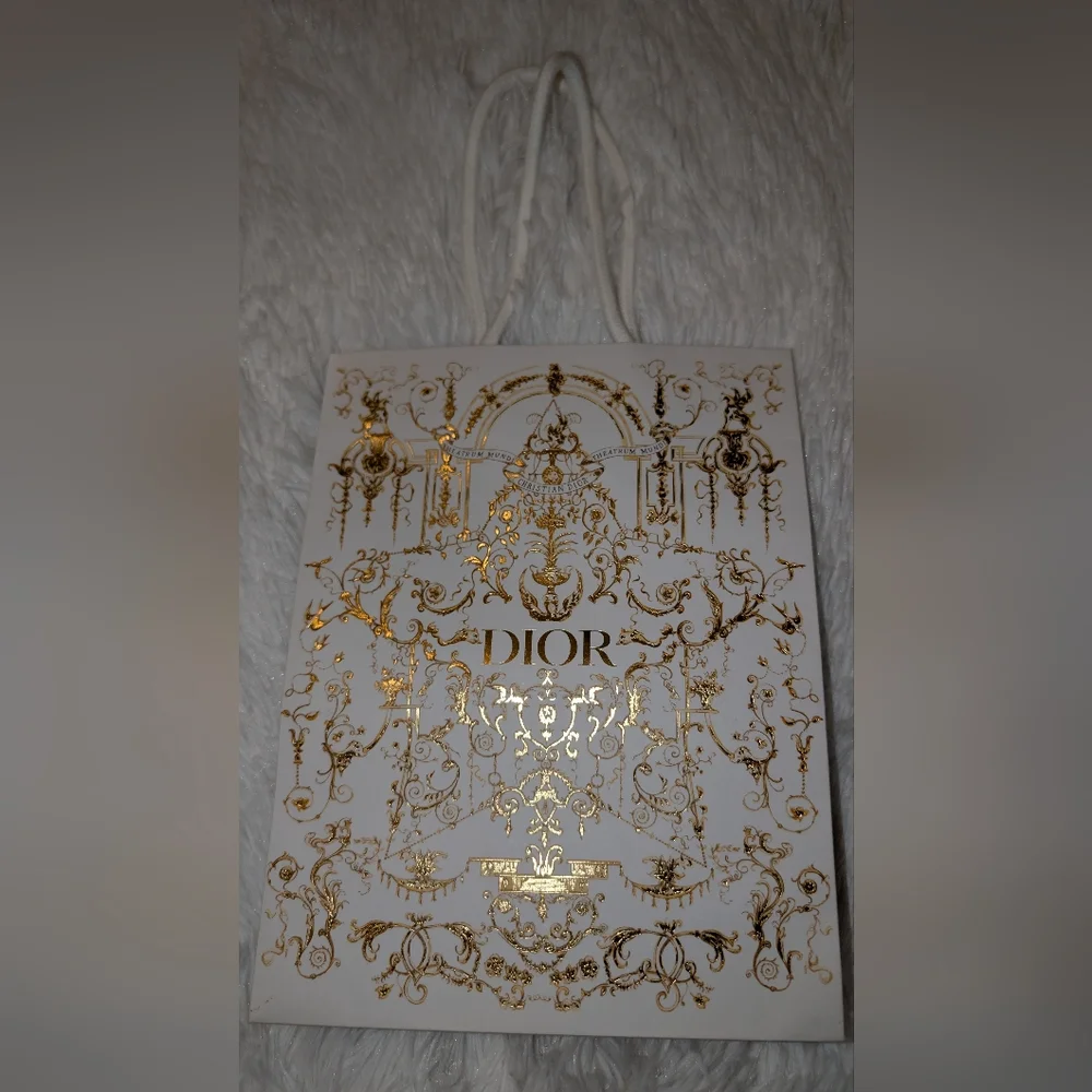 Dior Limited Edition Holliday Shopping Bag White Gold 8